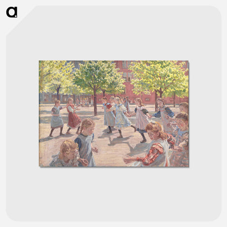 アートポストカード-Playing Children, Meadow Square
 - ピーター ハンセン Postcard.