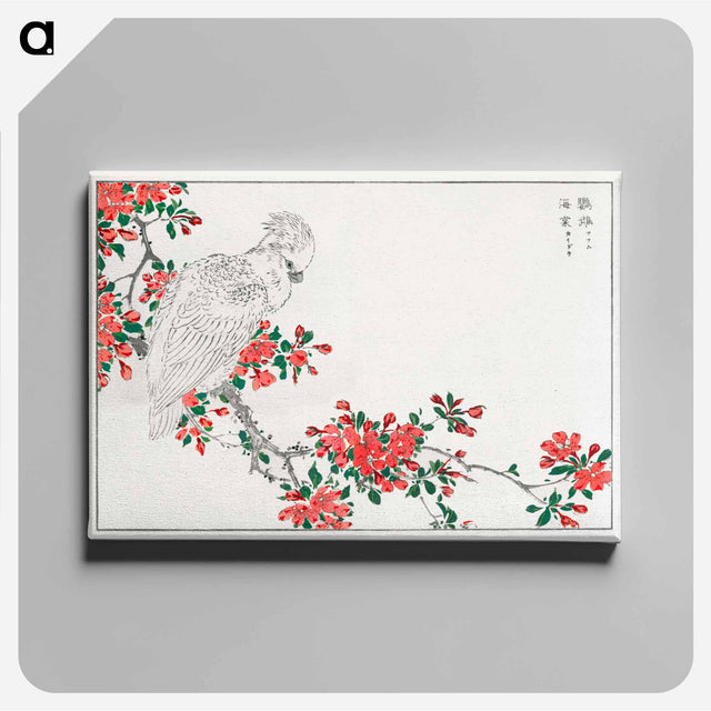 アートパネル-Parrot and Pyrus spectabilis
 - 鳥類図鑑 Canvas.