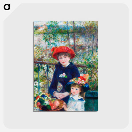 アートポストカード-Two Sisters (On the Terrace) - ピエール オーギュスト ルノワール Postcard.