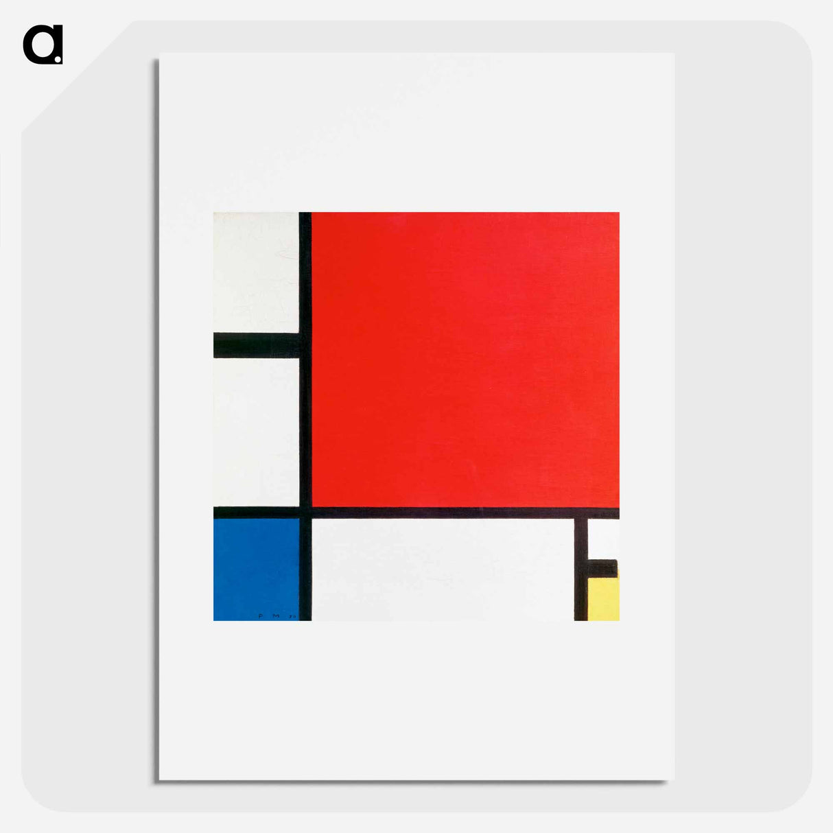 Composition with Red, Blue, and Yellow - Piet Mondrian Poster.