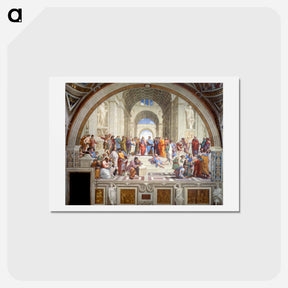 アートポストカード-The School of Athens - ラファエロ サンティ Postcard.