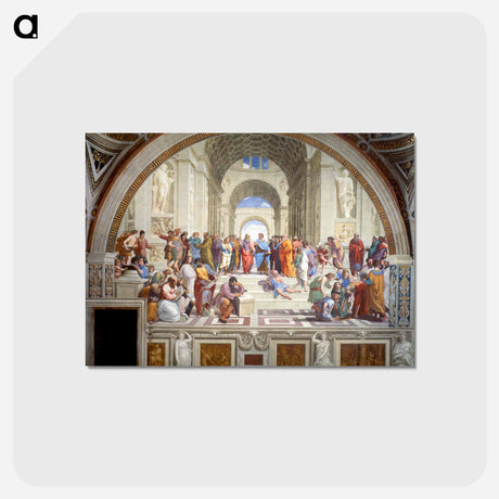 アートポストカード-The School of Athens - ラファエロ サンティ Postcard.