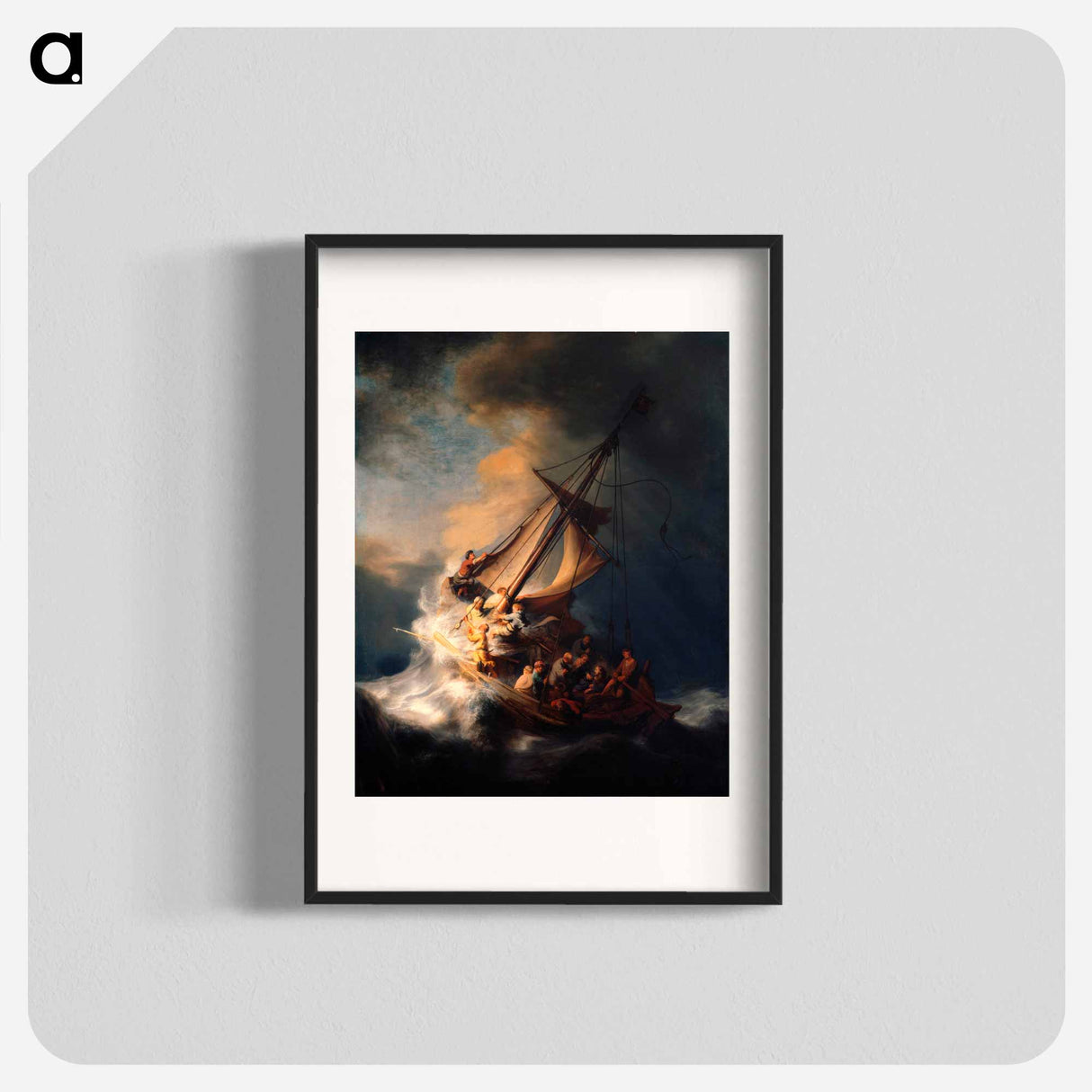 The Storm on the Sea of ​​Galilee - Rembrandt van Rijn Poster.