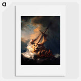 The Storm on the Sea of ​​Galilee - Rembrandt van Rijn Poster.