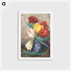 アートポストカード-Tulips in a Vase
 - シエンチェ メスダグ ファン ハウテン Postcard.