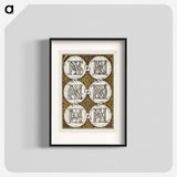 アートポスター-Superimposed Letters Spelling the Names of Illustrious Women of Ancient Rome
 - 書道のお手本 Poster.
