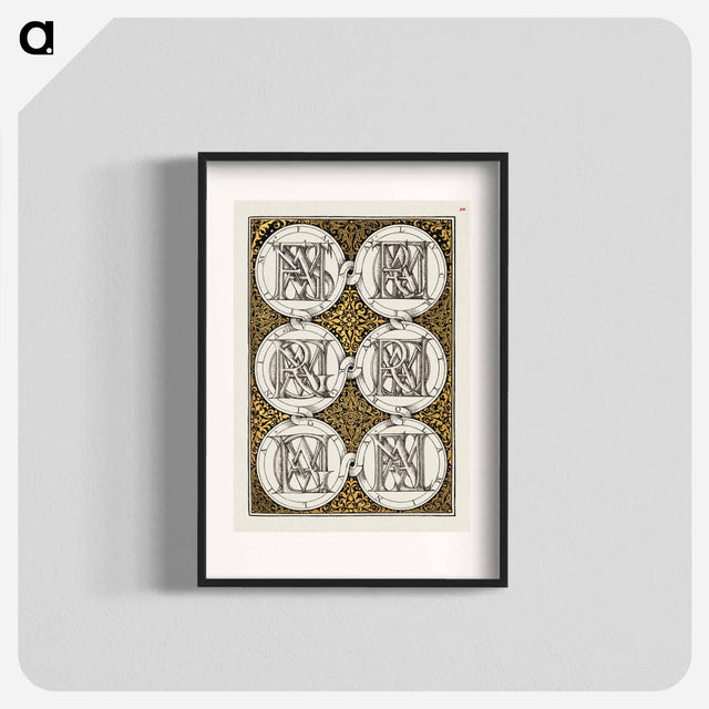 アートポスター-Superimposed Letters Spelling the Names of Illustrious Women of Ancient Rome
 - 書道のお手本 Poster.