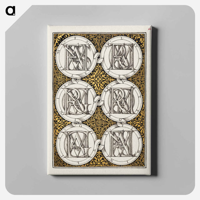 アートパネル-Superimposed Letters Spelling the Names of Illustrious Women of Ancient Rome
 - 書道のお手本 Canvas.