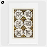 アートポスター-Superimposed Letters Spelling the Names of Illustrious Women of Ancient Rome
 - 書道のお手本 Poster.