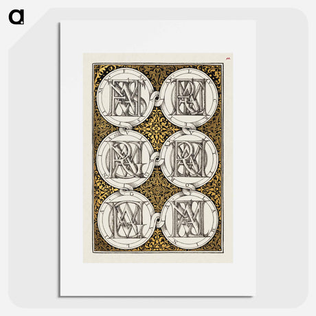 アートポスター-Superimposed Letters Spelling the Names of Illustrious Women of Ancient Rome
 - 書道のお手本 Poster.