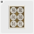アートポストカード-Superimposed Letters Spelling the Names of Illustrious Women of Ancient Rome
 - 書道のお手本 Postcard.