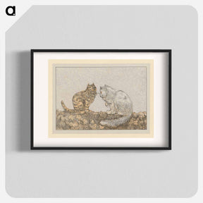 アートポスター-Twee katten op een muur - テオ ヴァン ホイテマ Poster.