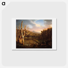 アートポストカード-Lake with Dead Trees (Catskill) - トーマス コール Postcard.