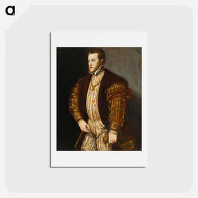 アートポストカード-Philip II of Spain - ティツィアーノ ヴェチェッリオ Postcard.