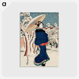 アートポストカード-Famous Places in the Eastern Capital: The Year-end Fair at Asakusa
 - 歌川 国貞 Postcard.