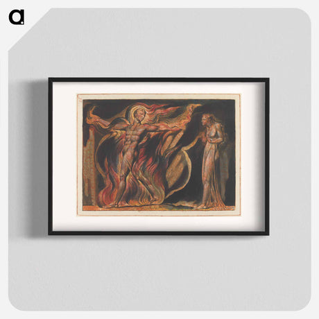 アートポスター-Jerusalem, Plate 26, "Such Visions Have...." - ウィリアム ブレイク Poster.