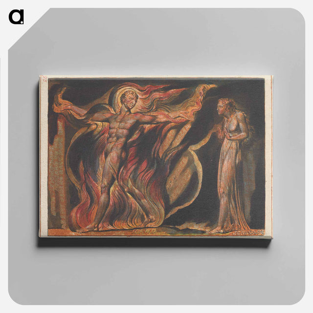 アートパネル-Jerusalem, Plate 26, "Such Visions Have...." - ウィリアム ブレイク Canvas.