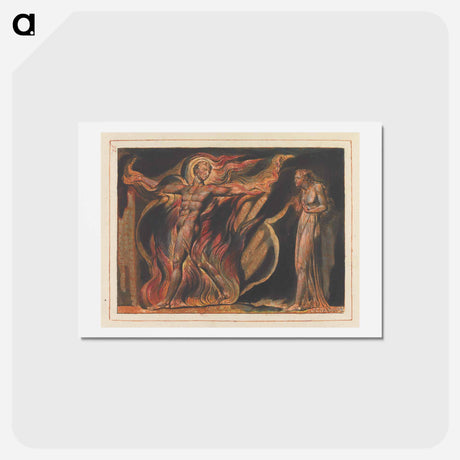 アートポストカード-Jerusalem, Plate 26, "Such Visions Have...." - ウィリアム ブレイク Postcard.