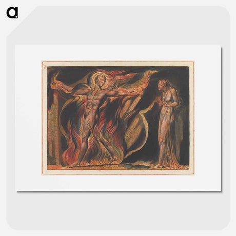 アートポスター-Jerusalem, Plate 26, "Such Visions Have...." - ウィリアム ブレイク Poster.