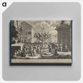 アートパネル-Emblematical print of the South Sea Scheme - ウィリアム ホガース Canvas.