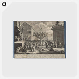 アートポストカード-Emblematical print of the South Sea Scheme - ウィリアム ホガース Postcard.