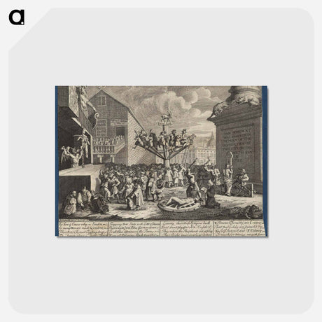 アートポストカード-Emblematical print of the South Sea Scheme - ウィリアム ホガース Postcard.