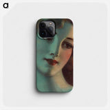 Head of girl with long blonde hair - Wladyslaw Theodor Benda Phone Case.