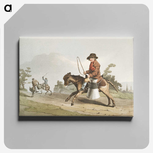 Illustration of the milk boy from The Costume of Yorkshire - 19世紀のヨークシャー Canvas.