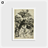 アートポストカード-Coat of Arms with Lion and Rooster - アルブレヒト デューラー Postcard.