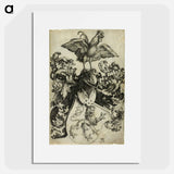 アートポスター-Coat of Arms with Lion and Rooster - アルブレヒト デューラー Poster.