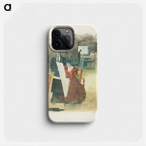 The Painters-Lithographers - アレクサンドル ルノア Phone Case.