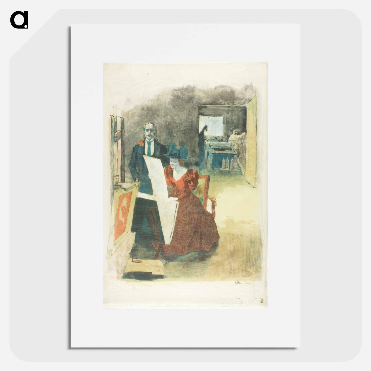 The Painters-Lithographers - アレクサンドル ルノア Poster.