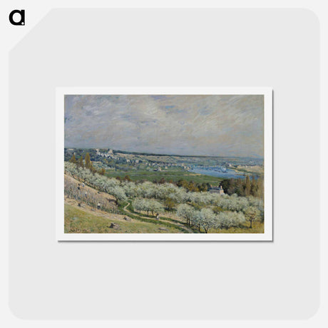 アートポストカード-The Terrace at Saint-Germain, Spring - アルフレッド シスレー Postcard.