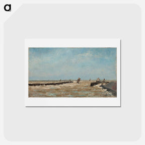 アートポストカード-A belgian harbour - アルフレッド ウィリアム フィンチ Postcard.