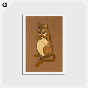 アートポストカード-Dormouse Costume Design for Alice in Wonderland - 不思議の国のアリス Postcard.