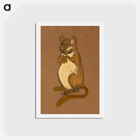 アートポストカード-Dormouse Costume Design for Alice in Wonderland - 不思議の国のアリス Postcard.