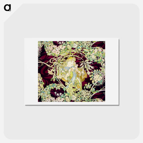 アートポストカード-Femme à marguerite - アルフォンス ミュシャ Postcard.