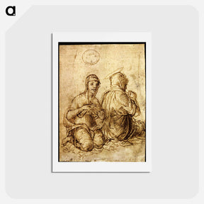 アートポストカード-Two holy women in prayer - アンドレア マンテーニャ Postcard.