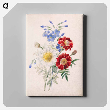アートパネル-Red and Blue Flowers and White Daisy
 - バーンズ・コレクション Canvas.