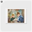 アートポストカード-The Artist's Daughter, Julie, with her Nanny
 - ベルト モリゾ Postcard.