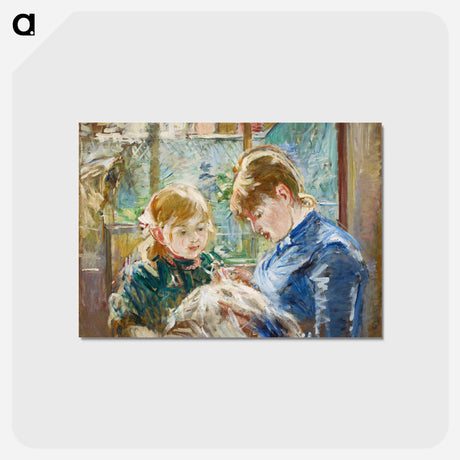 アートポストカード-The Artist's Daughter, Julie, with her Nanny
 - ベルト モリゾ Postcard.