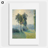 Landscape at Saint-Charles, near Gisors, Sunset - Camille Pissarro Poster.