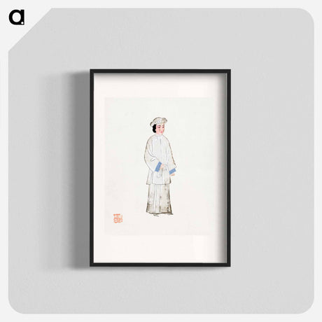アートポスター-Woman in Mourning Robe
 - 中国の衣装 Poster.