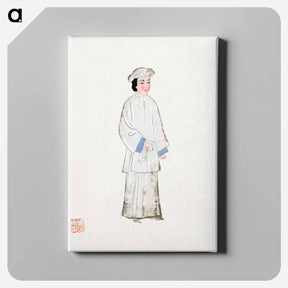 アートパネル-Woman in Mourning Robe
 - 中国の衣装 Canvas.