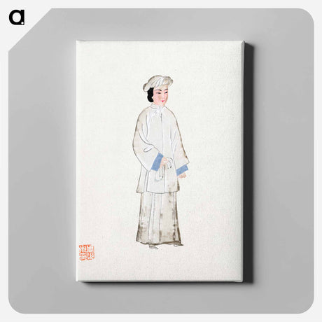 アートパネル-Woman in Mourning Robe
 - 中国の衣装 Canvas.