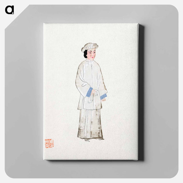アートパネル-Woman in Mourning Robe
 - 中国の衣装 Canvas.