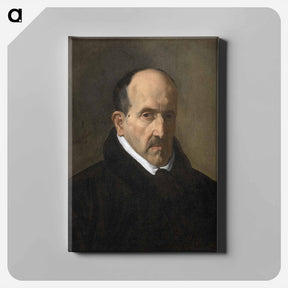 アートパネル-Portrait of Don Luis de Gongora y Argote - ディエゴ ベラスケス Canvas.