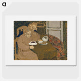 Two Women Drinking Coffee - エドゥアール ヴュイヤール Poster.