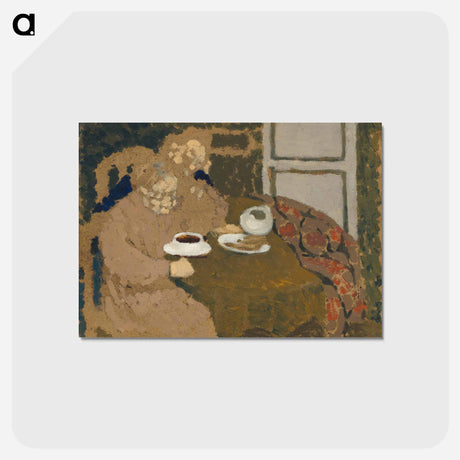 アートポストカード-Two Women Drinking Coffee - エドゥアール ヴュイヤール Postcard.