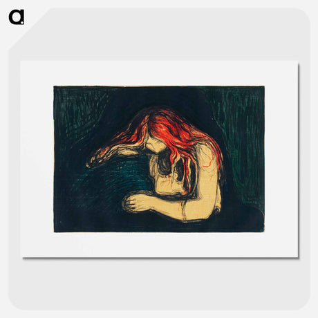 アートポスター-The Vampire II - エドヴァルド ムンク Poster.